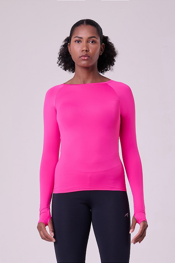 Camiseta Manga Longa Keep Cool Needed Rosa Pink