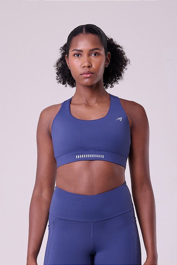Top Grit Bossa Alças C/ Bolso Ajustavel Azul Noite