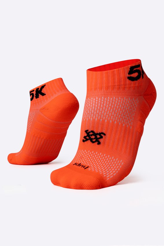 MEIA HUPI RUNNING PRO 5K LARANJA NEON COR: ALARANJADO NEON.  TAM.: UNICO.  - HUPI