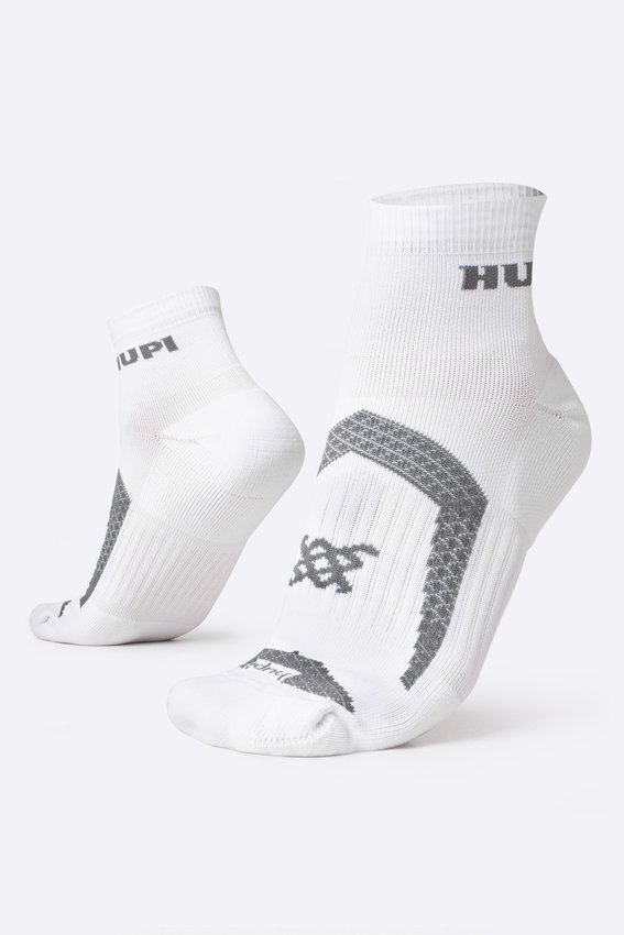 MEIA HUPI RUNNING PRO PRIME BRANCO/CINZA COR: BRANCO/CINZA.  TAM.: UNICO.  - HUPI