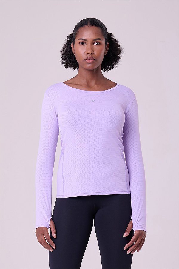 Camiseta Manga Longa Keep Cool Pep UV50 Lavanda
