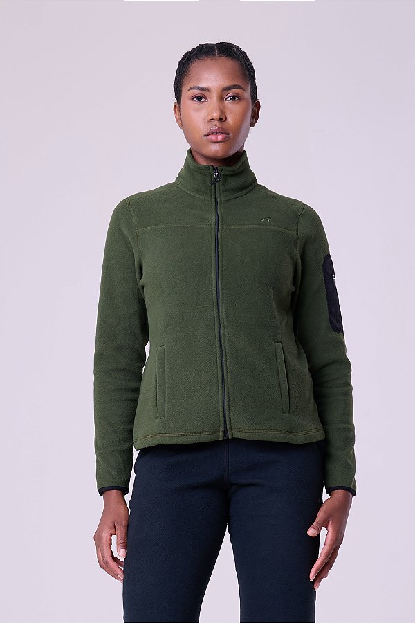 Jaqueta Thermal Fleece Bolso no Braço Covered | Verde Escuro