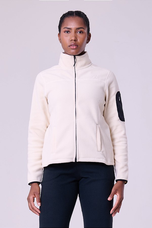 Jaqueta Thermal Fleece Bolso no Braço Covered | Cru