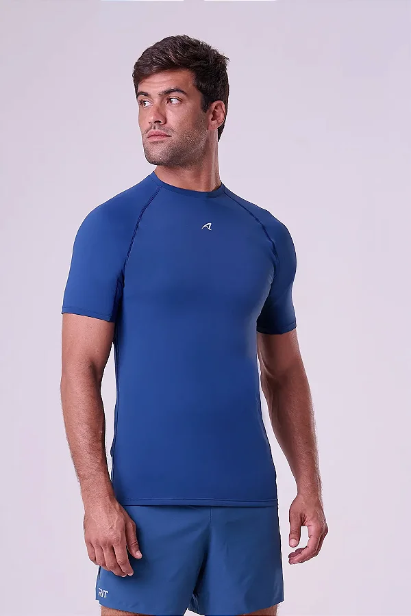 CAMISETA GRIT BOSSA UV50 MASC | AZUL MARINHO