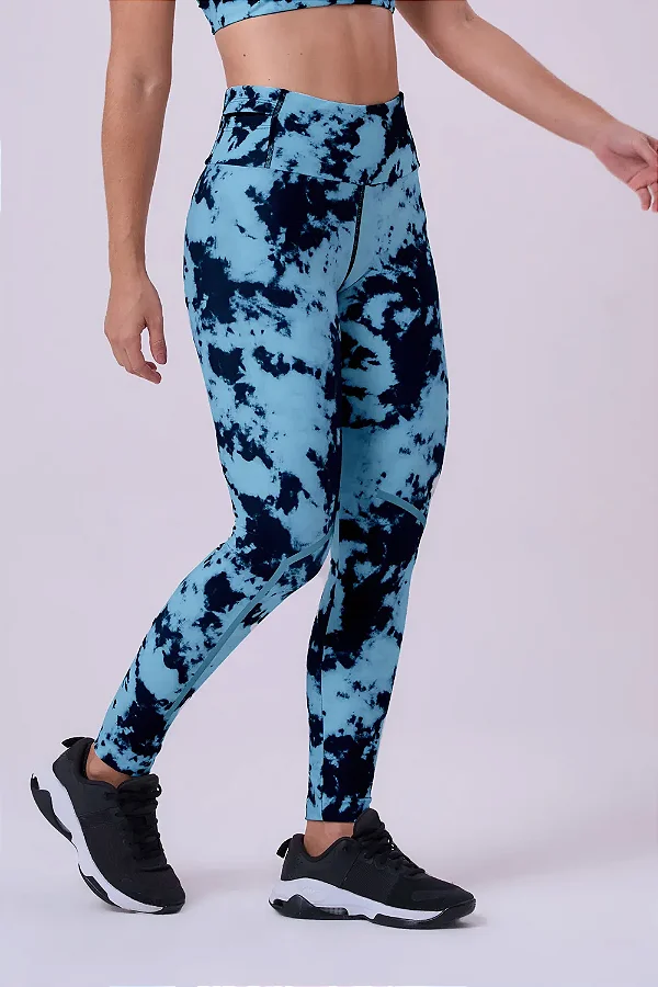 LEGGING 1 BOLSO COS 360 TIE DYE FEM | TIE DYE AZUL