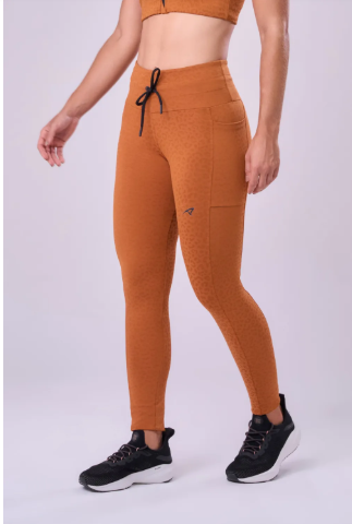 LEGGING 2 BOLSOS COS AJUSTAVEL ANIMAL TEXTURE COBRE