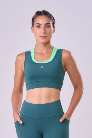 TOP SIGNATURE SAMBA 2 EM 1 DUPLA FACE VERDE MEDITERRANEO / VERDE MENTA