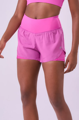 SHORT COM BERMUDA SIGNATURE SAMBA 3 BOLSOS SELADO  ROSA VIOLETA
