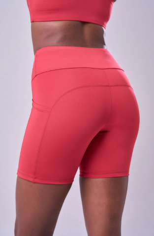 BERMUDA ESSENTIAL RUN STAMINA 3 BOLSOS 15CM VERMELHO GRANADA