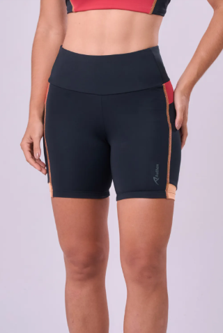 BERMUDA ESSENTIAL RUN FLIGHT 3 BOLSOS 15CM PRETO / VERMELHO / LARANJA