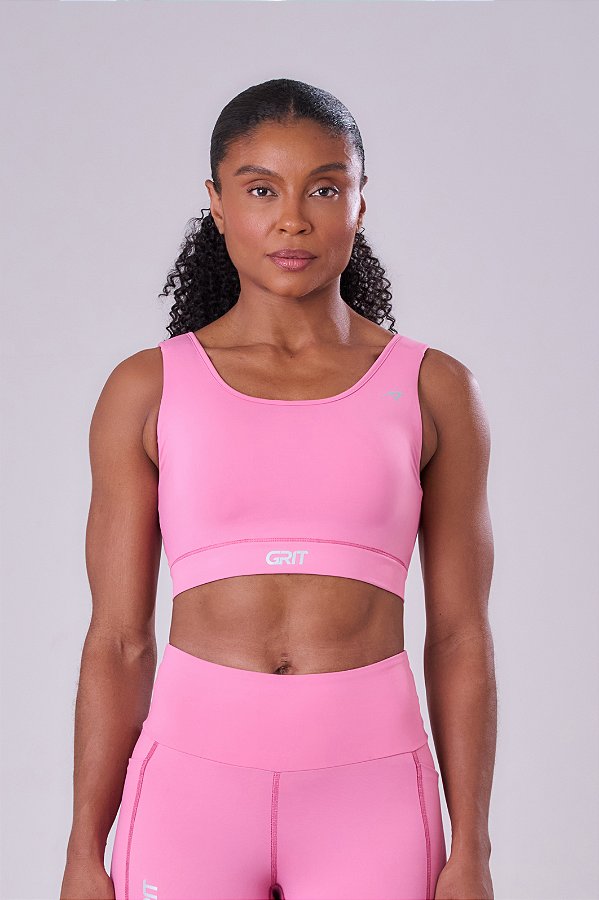 TOP GRIT BOSSA AJUSTAVEL 1 BOLSO RETO ROSA MALVA