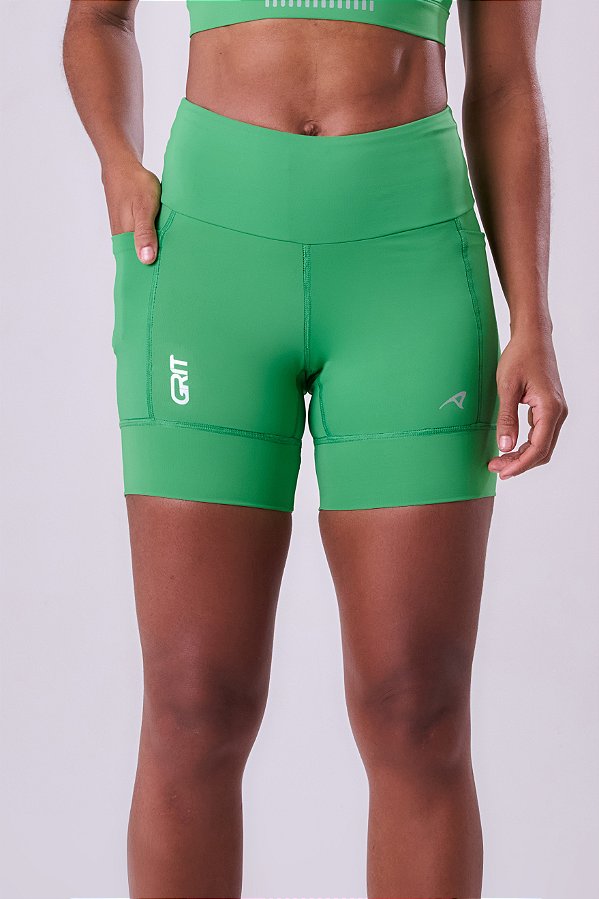 BERMUDA GRIT BOSSA 3 BOLSOS 15CM VERDE VIBRANTE