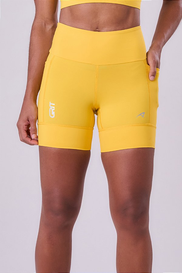 BERMUDA GRIT BOSSA 3 BOLSOS 15CM AMARELO VIVO