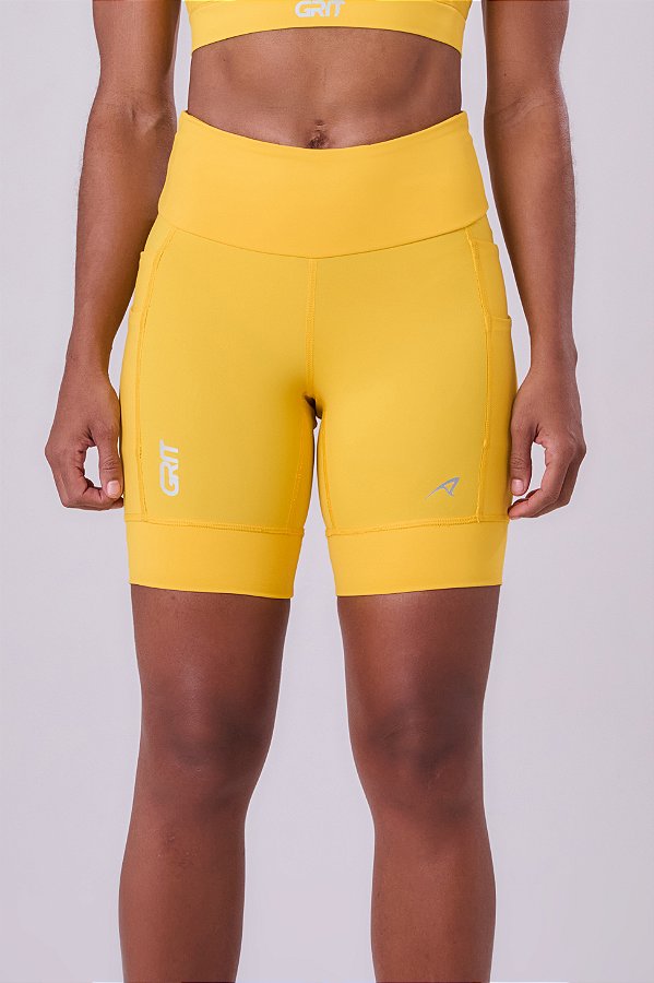 BERMUDA GRIT BOSSA 7 BOLSOS 18CM AMARELO VIVO