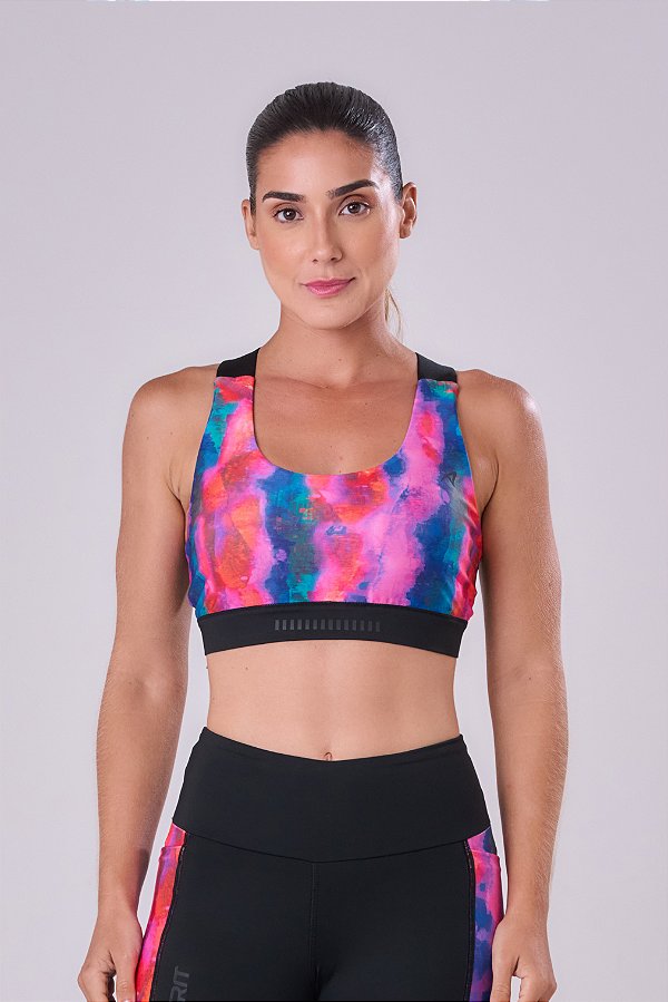 TOP GRIT BOSSA AJUSTAVEL 1 BOLSO NADADOR ALCAS ESTAMPA FESTIVAL