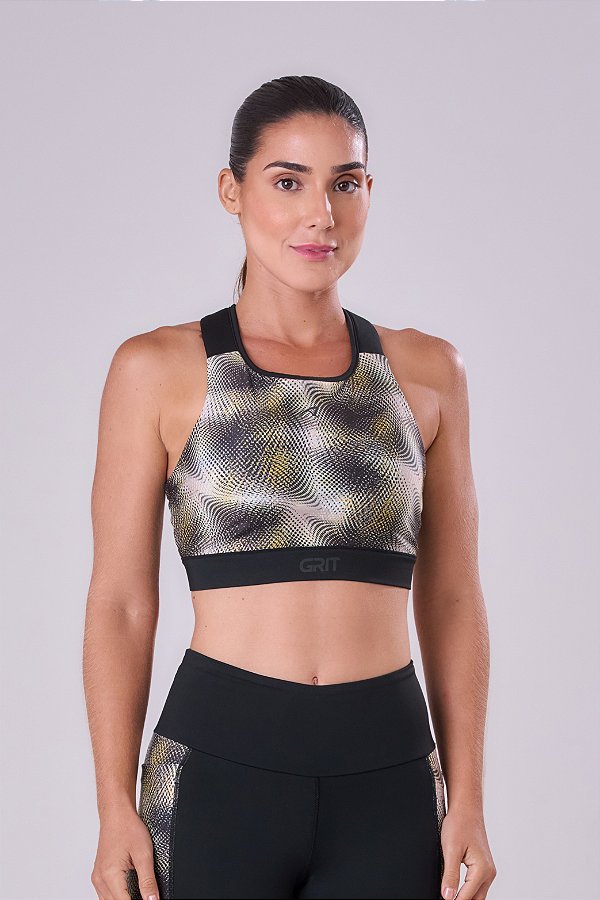 TOP GRIT BOSSA AJUSTAVEL 1 BOLSO NADADOR ESTAMPA METAL