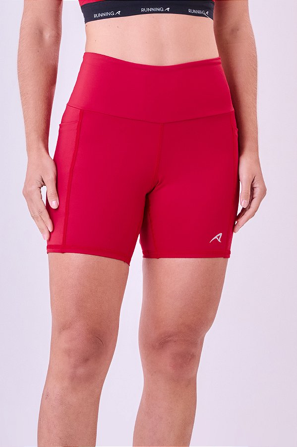 BERMUDA SPRINT GINGA 3 BOLSOS 14CM VERMELHO SALSA