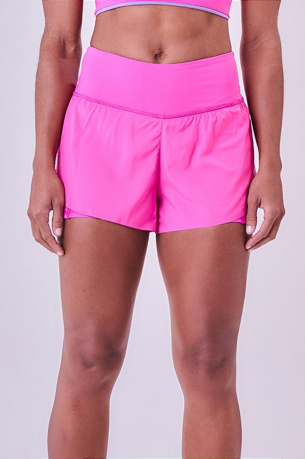 SHORT COM BERMUDA SIGNATURE SAMBA 3 BOLSOS SELADO PINK FLUOR