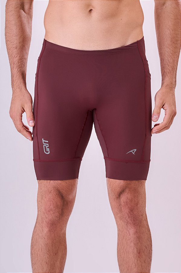 BERMUDA GRIT BOSSA 6 BOLSOS 9" MASCULINA | VERMELHO GRANADA