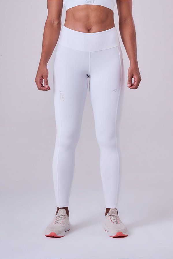 LEGGING GRIT BOSSA 3 BOLSOS ALL WHITE BRANCO