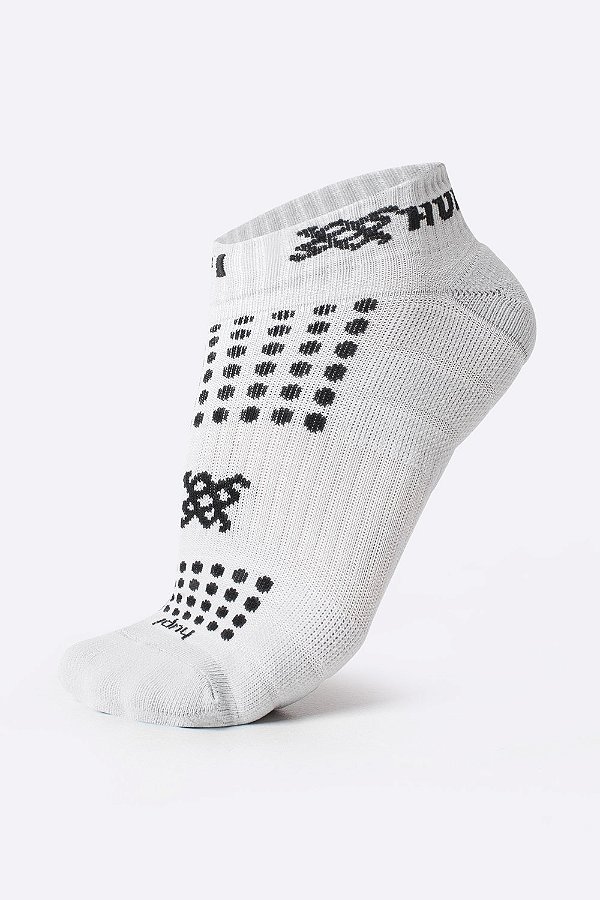 Meia Curta para Corrida HUPI Running Pro Branco - Tamanho Plus 42-46