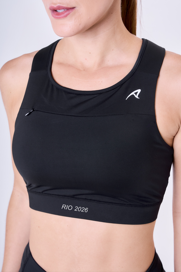 TOP GRIT PROVAS 2 BOLSOS NADADOR RIO 2026 PRETO