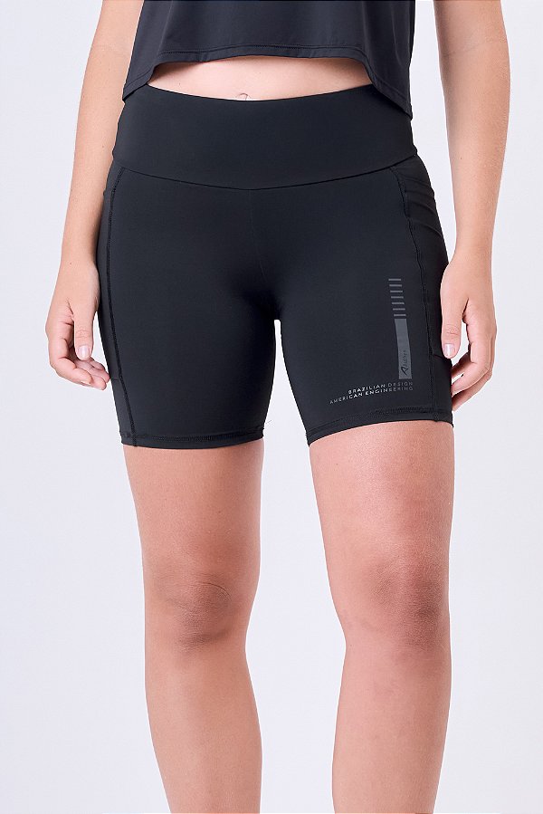 BERMUDA SIGNATURE SAMBA JACQUARD ZEBRA 3 BOLSOS 15 CM LUXE PRETO