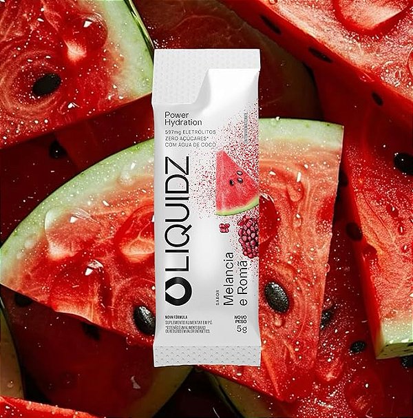 LIQUIDZ® - Repositor de Eletrólitos - ZERO Açúcar - 3X + Eletrólitos - Melancia com Romã UN