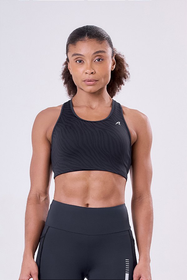 TOP SIGNATURE SAMBA JACQUARD ZEBRA 1 BOLSAO NADADOR LUXE PRETO