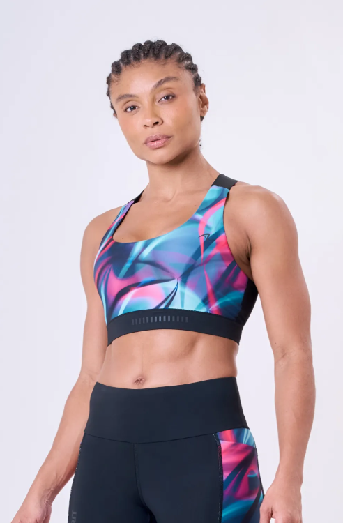 TOP GRIT BOSSA AJUSTAVEL 1 BOLSO NADADOR ALCAS PRETO / ESTAMPA YARA