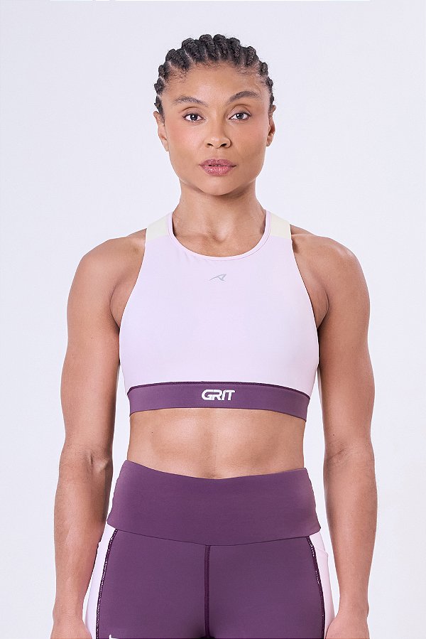 TOP GRIT BOSSA AJUSTAVEL 1 BOLSO NADADOR ROSA CLARO / AMARELO CLARO / ACAI