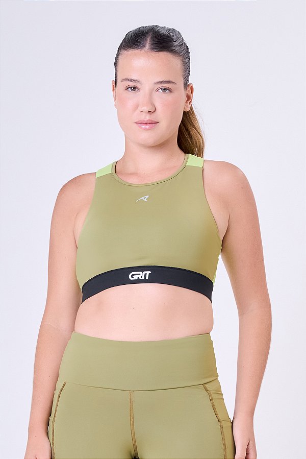 TOP GRIT BOSSA AJUSTAVEL 1 BOLSO NADADOR KHAKI / VERDE LIMAO / PRETO