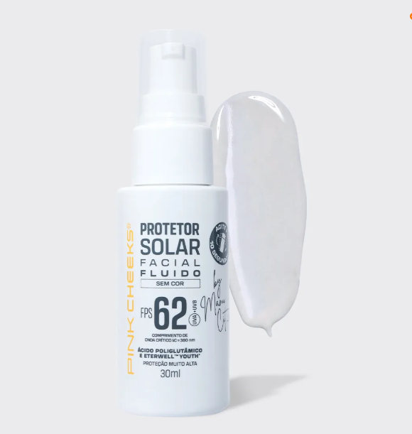 Protetor Solar Facial Fluido FPS62 FPUVA35 30ml Sem cor (Incolor)