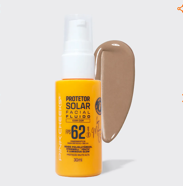 Protetor Solar Facial Fluido FPS62 FPUVA36 30m Tint 20