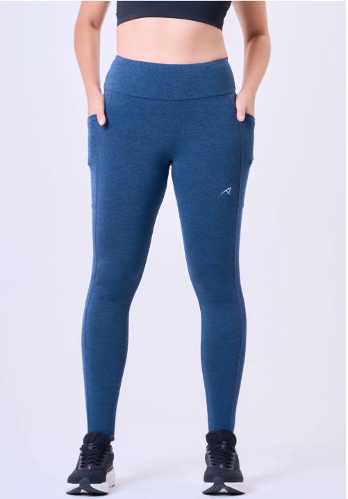 LEGGING THERMAL PROTECT C/ ZIPER REFLETIVO AZUL MARINHO