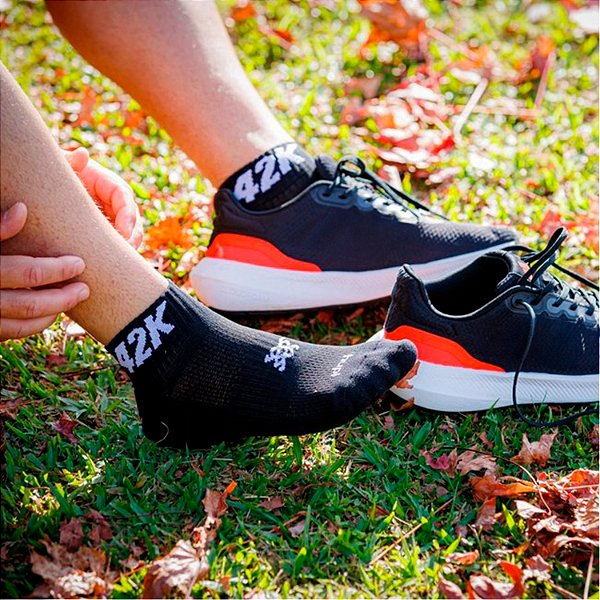 Meia Curta para Corrida HUPI - Running Pro 42K Preto