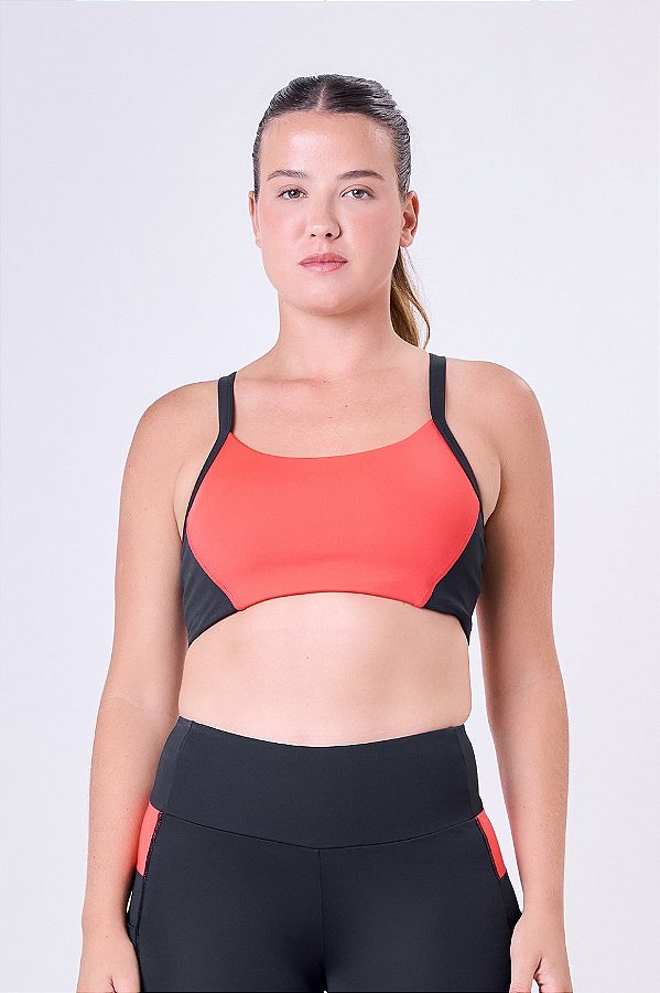 TOP ESSENTIAL RUN FLIGHT ALCAS FINAS NADADOR HIBISCUS / VALENTINO / PRETO