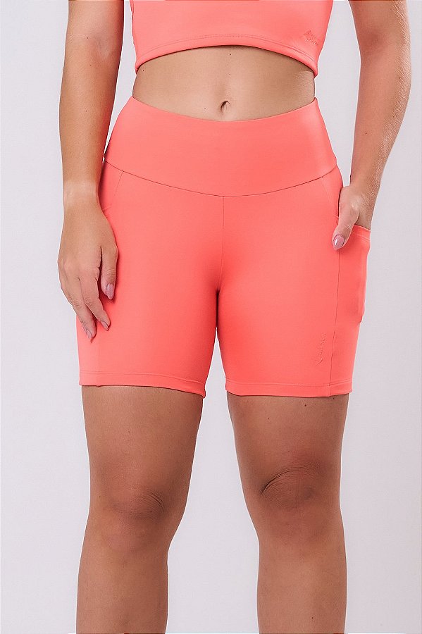 BERMUDA ESSENTIAL RUN STAMINA 3 BOLSOS 15CM LARANJA