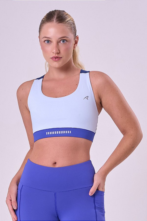 TOP GRIT BOSSA AJUSTAVEL 1 BOLSO NADADOR ALCAS AZUL GELO / AZUL MARINHO / AZUL BIC