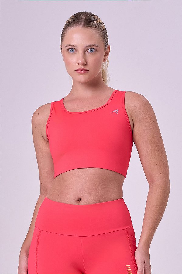 TOP SIGNATURE SAMBA RETO DUPLA FACE MELANCIA / AMARELO FLUOR