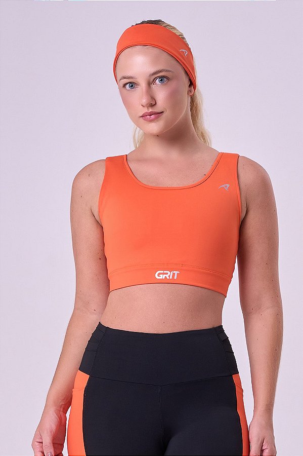 TOP GRIT BOSSA AJUSTAVEL 1 BOLSO RETO LARANJA ENERGIA