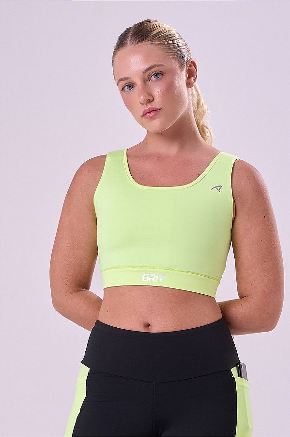TOP GRIT BOSSA AJUSTAVEL 1 BOLSO RETO AMARELO FLUOR