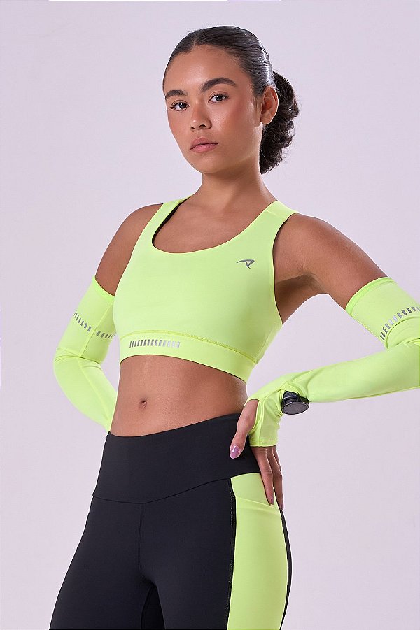 TOP GRIT BOSSA AJUSTAVEL 1 BOLSO NADADOR ALCAS AMARELO FLUOR