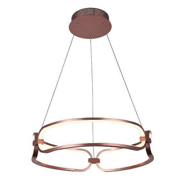 Pendente BB006 Lumina 45X9,35cm Rose Gold com Led integrado 37w 3000k Bivolt