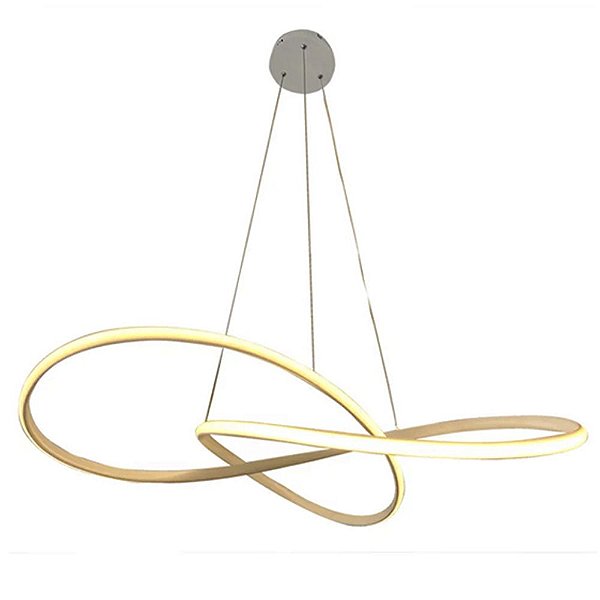 Pendente Orgon 80cm Dourado com Led 58w 3000k Bivolt