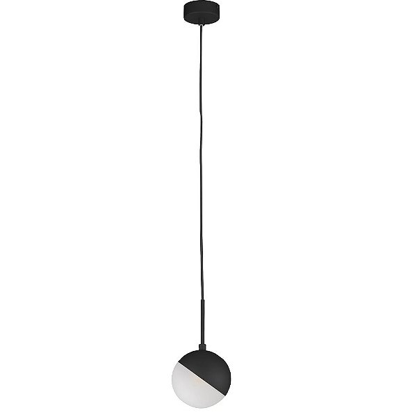 Pendente 1638 Mini Moon Preto 12cm para 1 Lampada G9