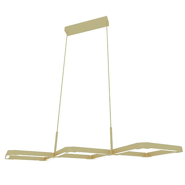 Pendente Fit 707 88x30x13cm Dourado com Led Integrado 22,8w 3000k Bivolt