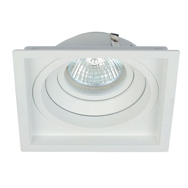 Embutido Quadrado IL4730 Orientado Branco 15x15cm para 1x Lampada AR 111