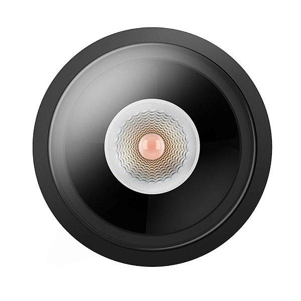 Embutido de Piso Slim Preto 7,6x1,4cm com Led Integrado 10w Bivolt