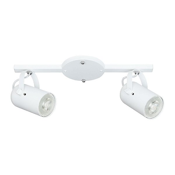 Spot de Sobrepor Duplo HSR 715/2 Branco para 2 Lampadas E-27 PAR20